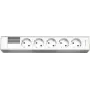 Kindermann Modulpanel für 6 Einsätze - Steckdosengehäuse - 5-fach Stromversorgung - Natur-Aluminium (7449000305)