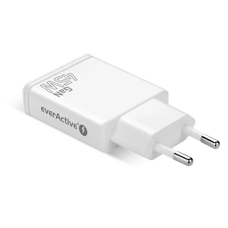 EVERACTIVE GaN QC3.0 45W USB-C Wandladegerät SC-460Q Weiß