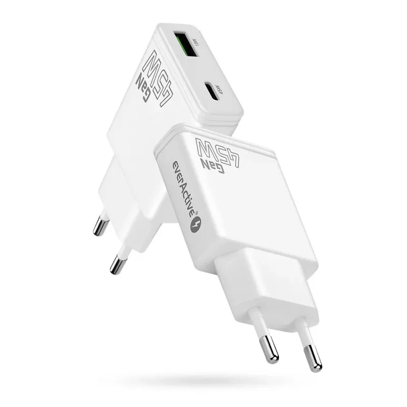 EVERACTIVE GaN QC3.0 45W USB-C Wandladegerät SC-460Q Weiß