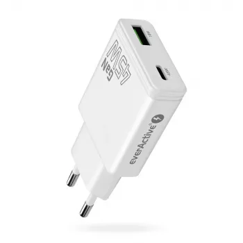 EVERACTIVE GaN QC3.0 45W USB-C Wandladegerät SC-460Q Weiß