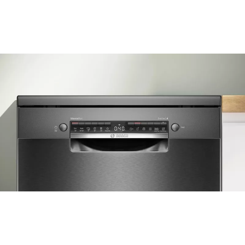 Bosch SMS4ENC06E Freistehender Geschirrspüler, 13 Maßgedecke, 44 dB, Silver Inox
