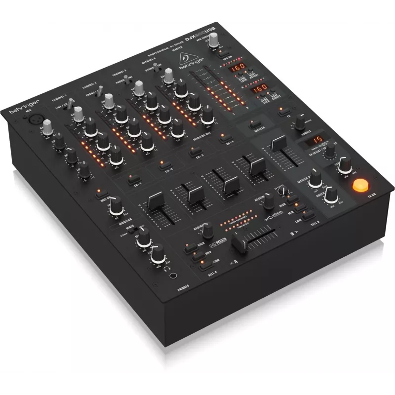 Behringer DJX900USB Professional 5-Kanal DJ-Mixer mit INFINIUM berührungslosem VCA-Crossfader, fortschrittlichen digitalen Effekten und USB/Audio-Interface