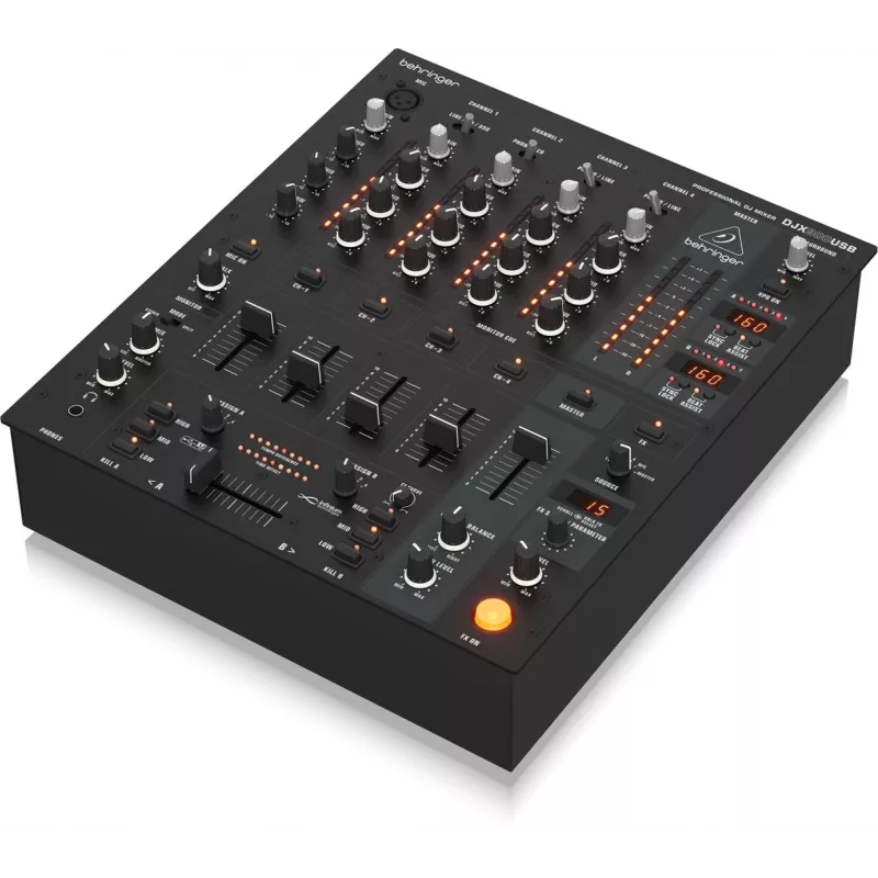 Behringer DJX900USB Professional 5-Kanal DJ-Mixer mit INFINIUM berührungslosem VCA-Crossfader, fortschrittlichen digitalen Effekten und USB/Audio-Interface
