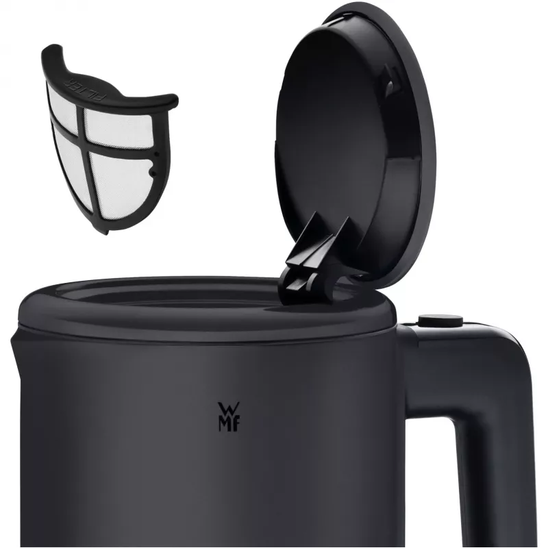 WMF KÜCHENminis Wasserkocher 0,8 L, 1800 W, Edelstahl, Schwarz