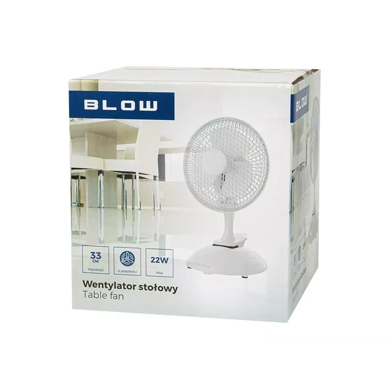 BLOW Tischventilator 6 inch / 15cm 2in1 Clip-Ventilator 25W Schwarz