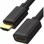 UNITEK HDMI-Verlängerungskabel 3m HDMI 2.0 Stecker auf Buchse 4K 60Hz Schwarz