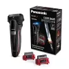 Panasonic ES-LL41-K503 Nass-Trocken-Rasierer, 3-Klingen-Folie, Lithium-Ionen, 50 Minuten Laufzeit, Schwarz