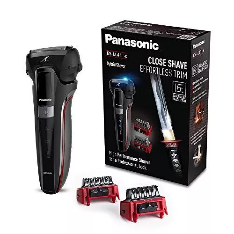 Panasonic ES-LL41-K503 Nass-Trocken-Rasierer, 3-Klingen-Folie, Lithium-Ionen, 50 Minuten Laufzeit, Schwarz