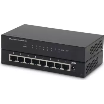 ROLINE Unmanaged Gigabit Ethernet Switch, 8 Ports, Desktop