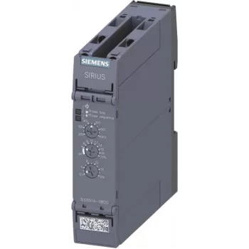 Siemens 3UG5514-1BR20 Analoges Überwachungsrelais für Phasenausfall, Phasenfolge, Asymmetrie, Unterspannung, Überspannung, 160-690 V AC, 2 Wechsler, Hutschienenmontage
