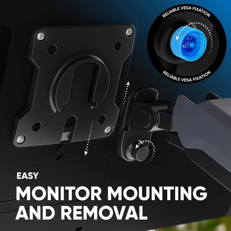 ONKRON G95-G Tischhalterung für 17-45 Zoll Monitore, Graphit