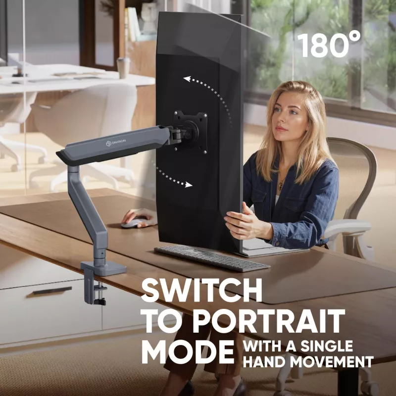 ONKRON G95-G Tischhalterung für 17-45 Zoll Monitore, Graphit