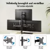 LOGILINK Triple Monitor Halterung für 17-27 Zoll Bildschirme, 10 kg pro Arm, Schwarz
