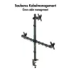 LOGILINK Triple Monitor Halterung für 17-27 Zoll Bildschirme, 10 kg pro Arm, Schwarz
