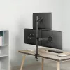 LOGILINK Triple Monitor Halterung für 17-27 Zoll Bildschirme, 10 kg pro Arm, Schwarz