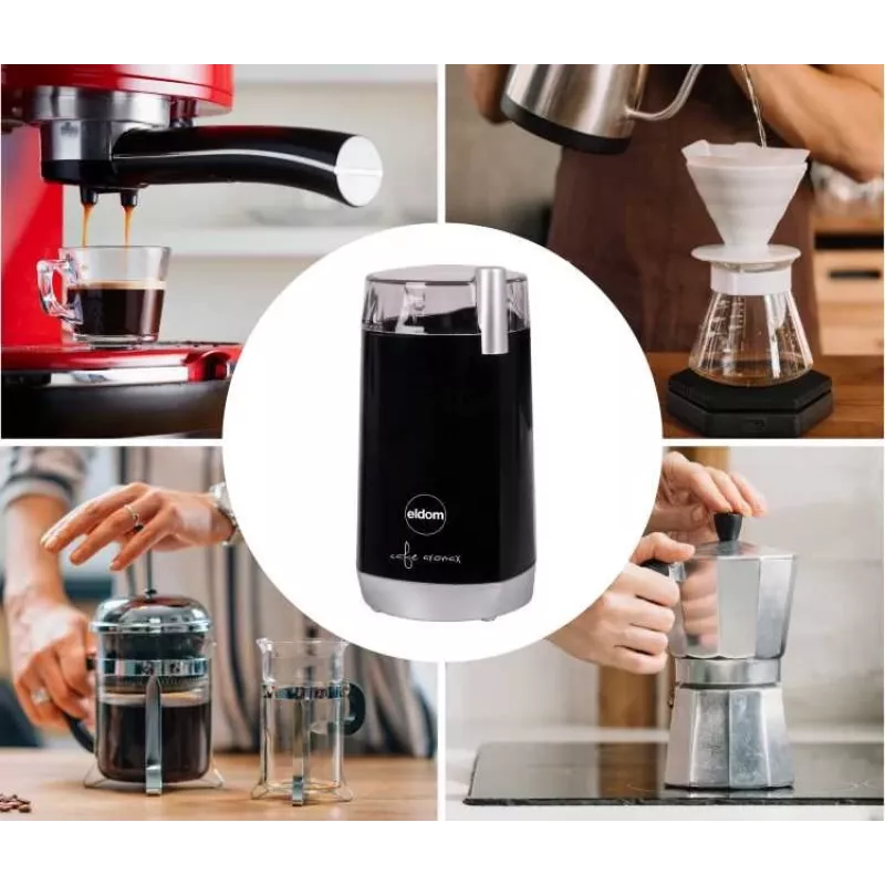 ELDOM MK40 Kaffeemühle Schwarz 150W Messermühle
