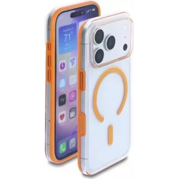 Delock Schutzhülle für iPhone 17 Pro kompatibel mit MagSafe Transparent-Orange (81642)