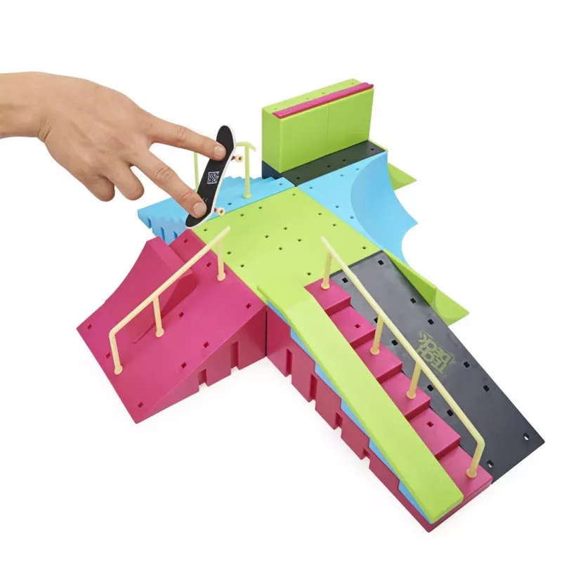 SPINMASTER Tech Deck Ramp X-Connect Neon Mega Park mit Fingerboard