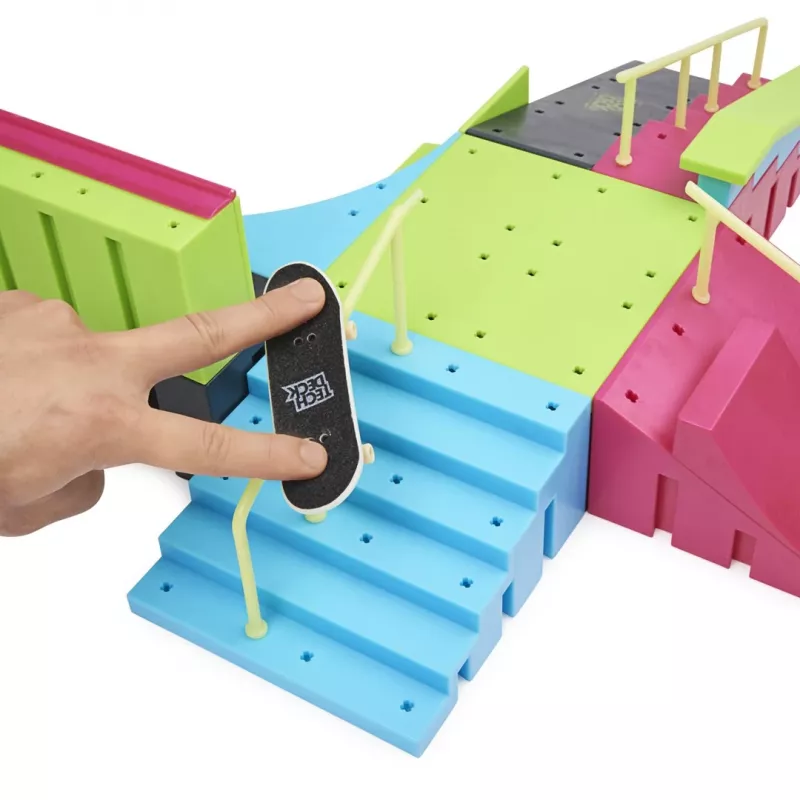 SPINMASTER Tech Deck Ramp X-Connect Neon Mega Park mit Fingerboard