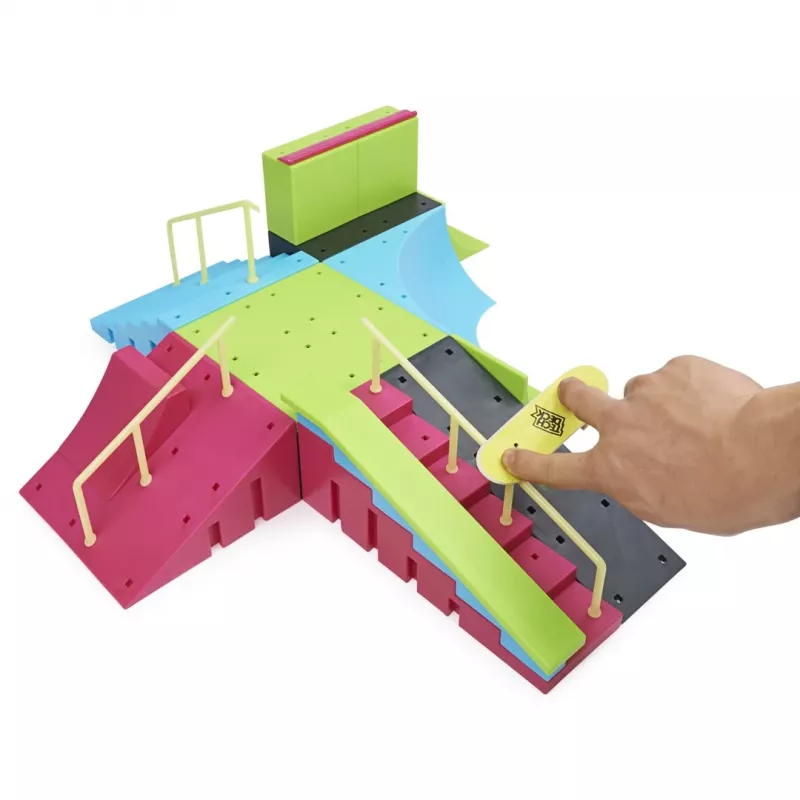 SPINMASTER Tech Deck Ramp X-Connect Neon Mega Park mit Fingerboard