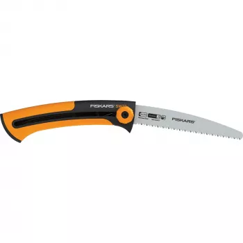 Fiskars Xtract SW72 Retractable Hand Saw for Dry Wood, 160 mm Blade, Black/Orange