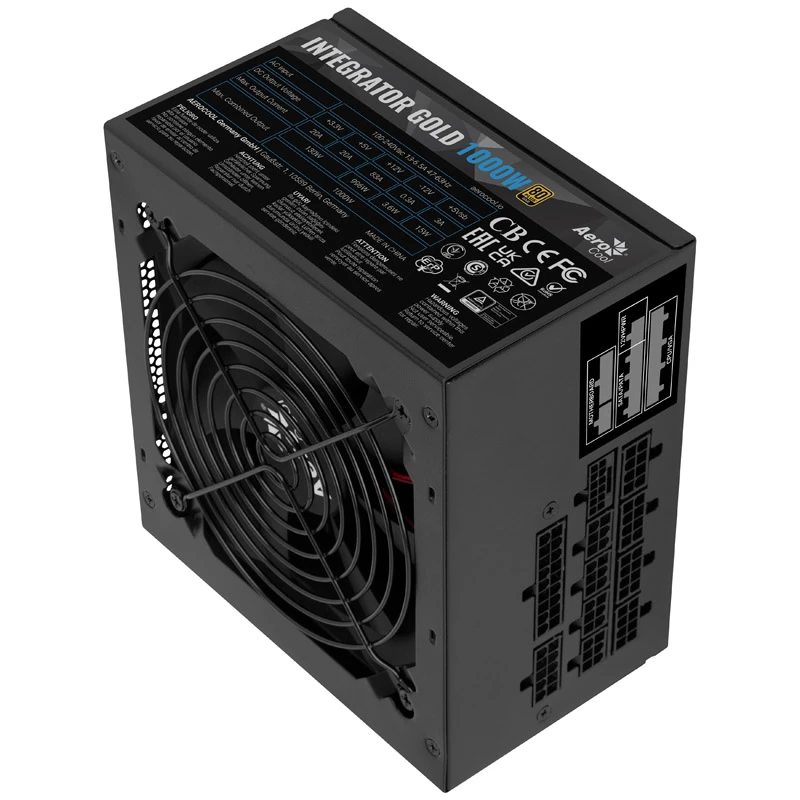Aerocool Integrator Gold 1000W Netzteil ATX Schwarz