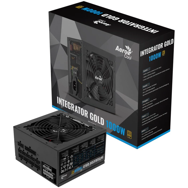 Aerocool Integrator Gold 1000W Netzteil ATX Schwarz