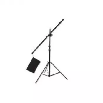 Walimex Galgenstativ mit Gegengewicht, 120-220 cm, 5 kg Belastung, Schwarz