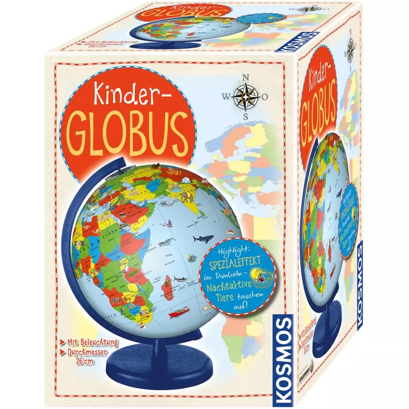 KOSMOS Kinder-Globus Experimentierkasten - Geographie & Erdkunde Globus für Kinder 8-12 Jahre