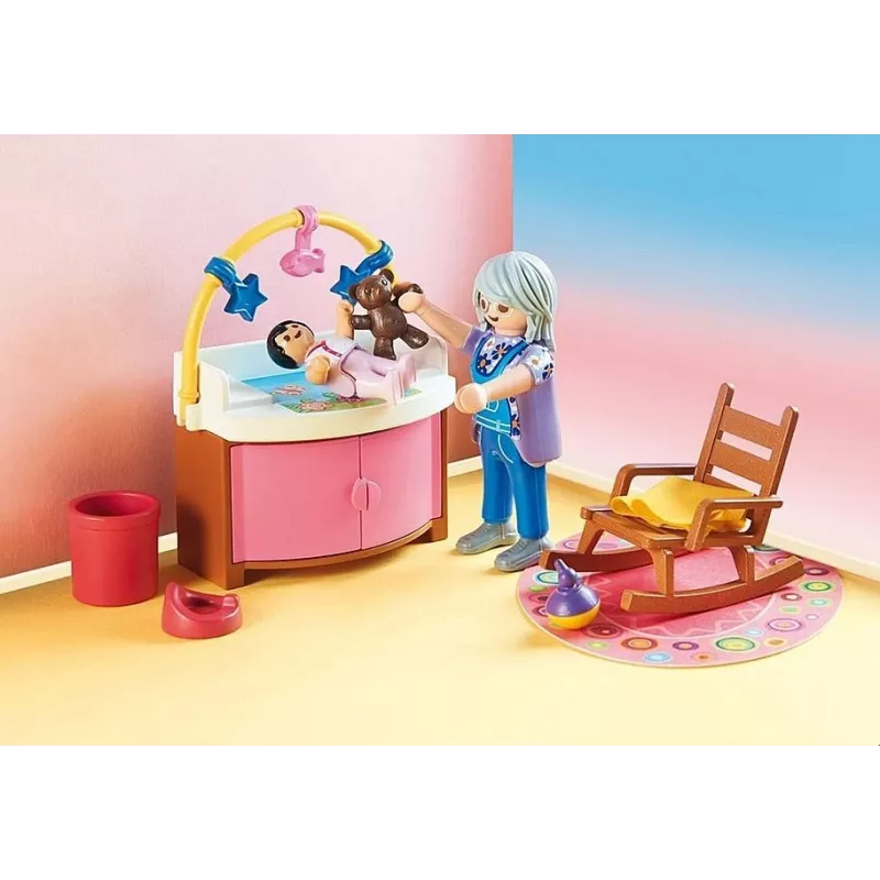 Playmobil Puppenhaus 70210 Babyzimmer Spielset, 27 Teile, 2 Figuren, ab 4 Jahren