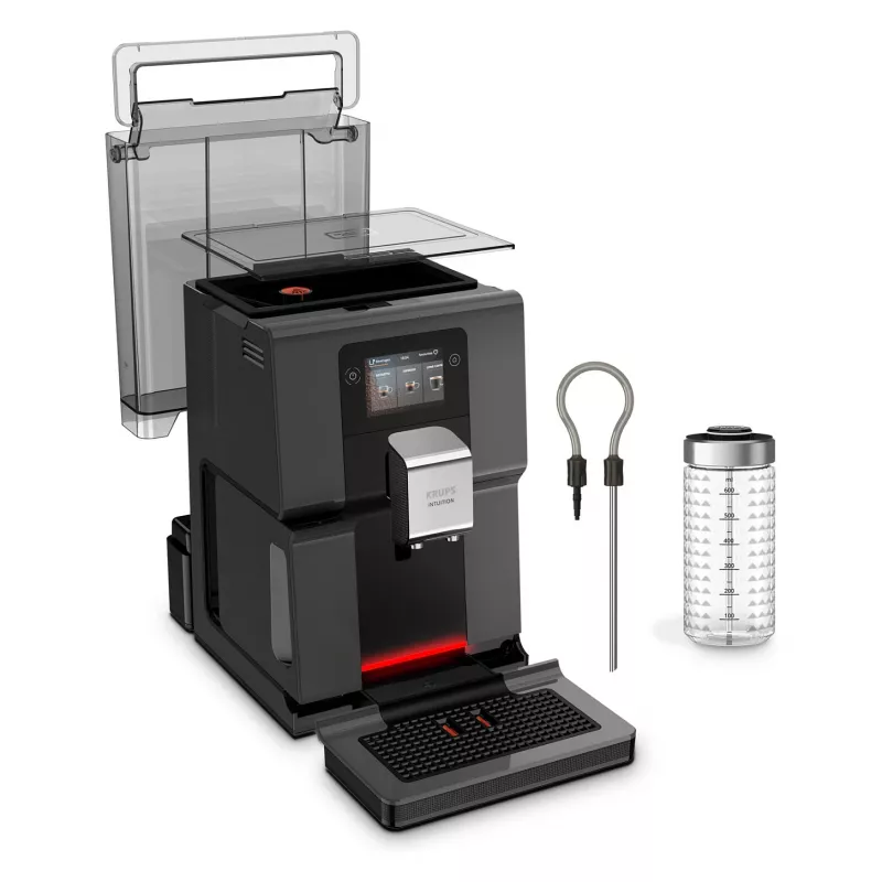 KRUPS Intuition Preference EA872B10 Vollautomatische Kaffeemaschine mit Cappuccino-Zubereiter, 15 bar, Schwarz