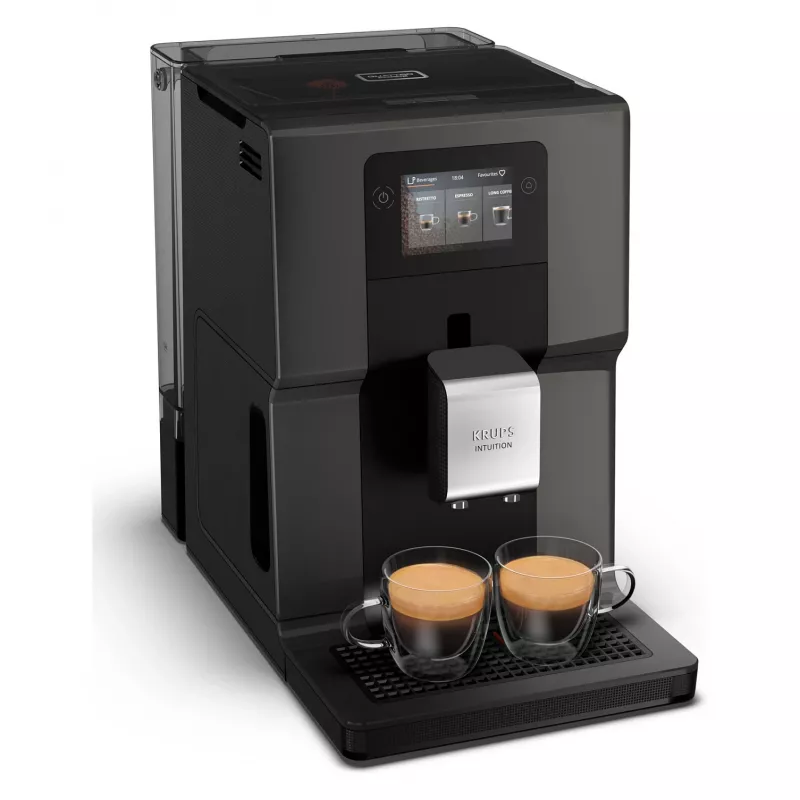 KRUPS Intuition Preference EA872B10 Vollautomatische Kaffeemaschine mit Cappuccino-Zubereiter, 15 bar, Schwarz