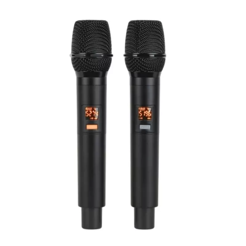 V-TONE BQ12 GO MP3 Aktiv-Lautsprecher 8 inch mit Akku, drahtlosem Mikrofon und Fernbedienung, Schwarz