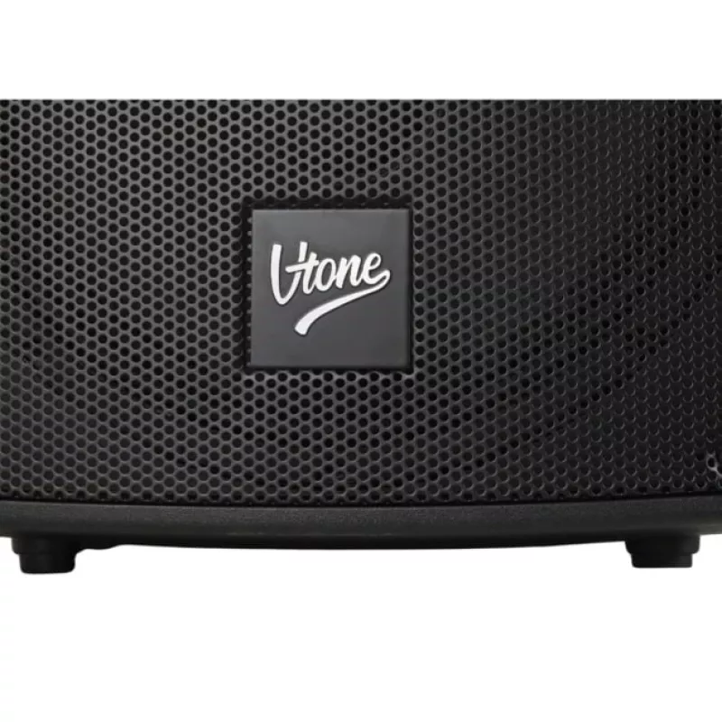 V-TONE BQ12 GO MP3 Aktiv-Lautsprecher 8 inch mit Akku, drahtlosem Mikrofon und Fernbedienung, Schwarz