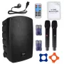 V-TONE BQ12 GO MP3 Aktiv-Lautsprecher 8 inch mit Akku, drahtlosem Mikrofon und Fernbedienung, Schwarz