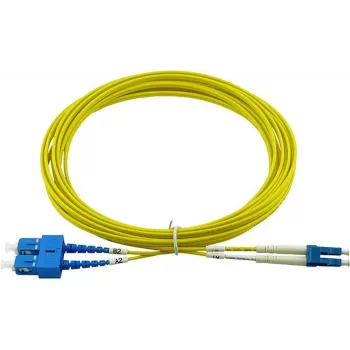BlueOptics Duplex Glasfaser-Patchkabel LC-UPC/SC-UPC Singlemode 15 Meter
