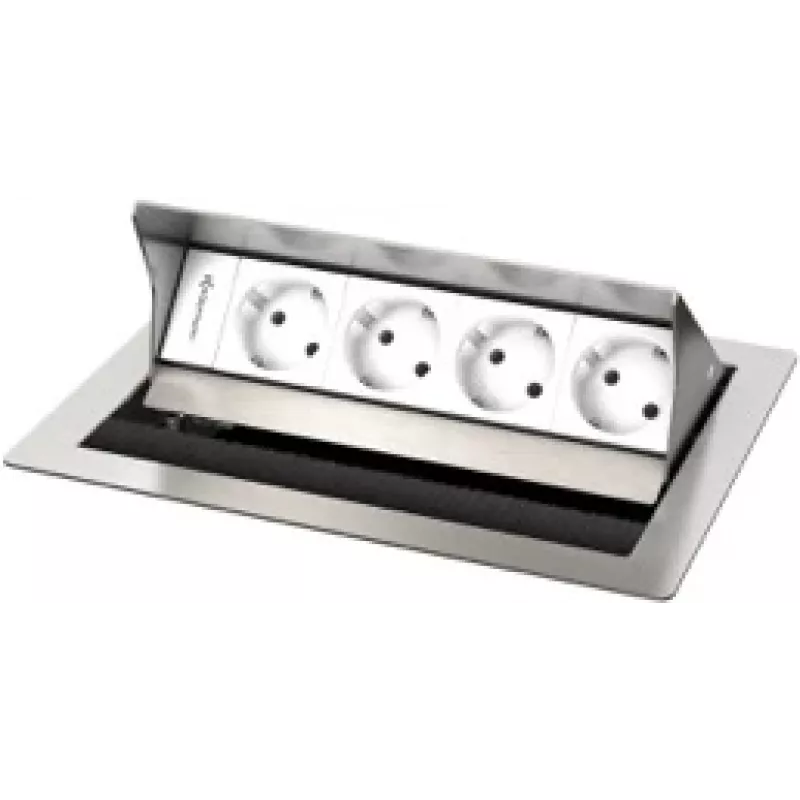 Kindermann CablePort Standard² 4-Fold Mounting Plate - Schwarz (250x190mm)