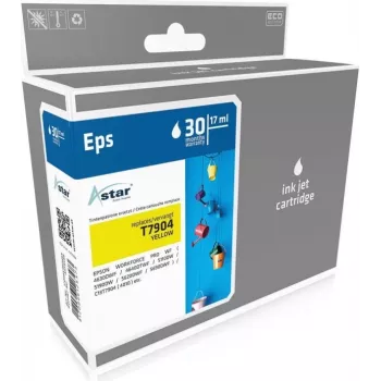 ASTAR Kompatible Tintenpatrone Gelb 17ml 2000 Seiten für Epson WorkForce Pro WF-5110 WF-5190 WF-5620 WF-5690