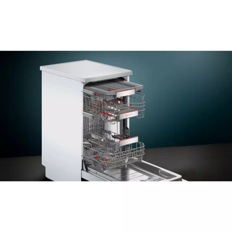 Bosch Serie 6 SPS6YMI14E Freistehender Geschirrspüler, 10 Maßgedecke, 45 cm, Edelstahl-Optik, Home Connect