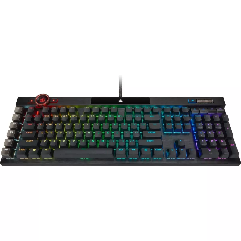 Corsair K100 RGB Gaming-Tastatur, CORSAIR OPX optisch-mechanische Switches, RGB LED, Schwarz