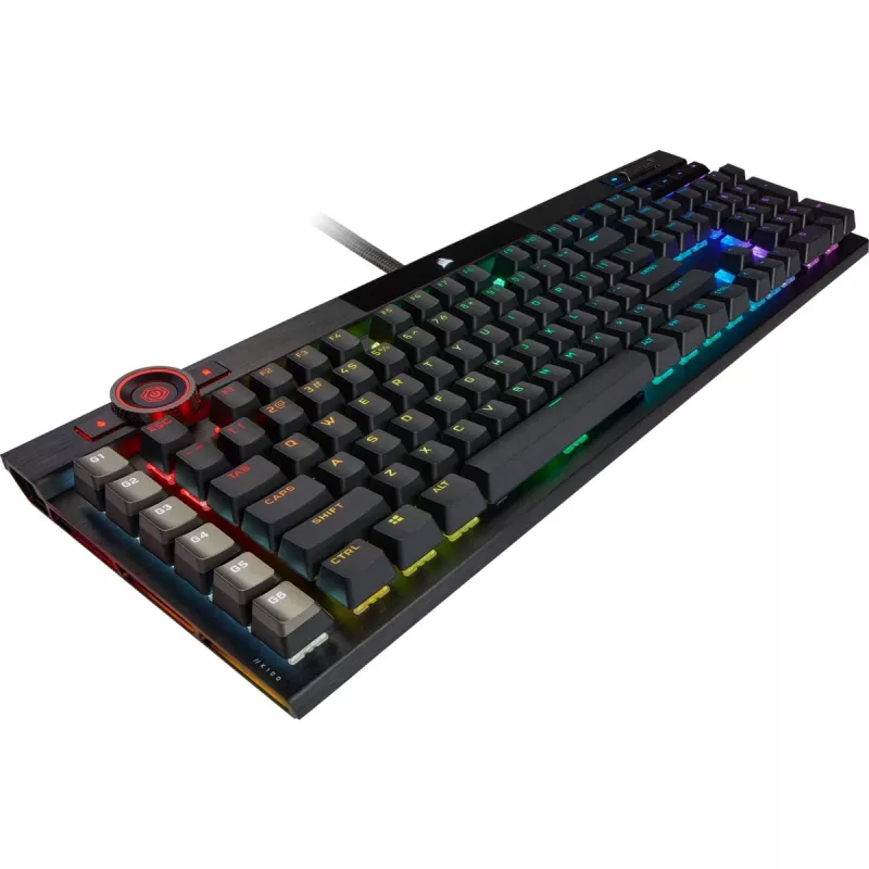 Corsair K100 RGB Gaming-Tastatur, CORSAIR OPX optisch-mechanische Switches, RGB LED, Schwarz