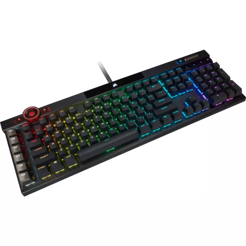 Corsair K100 RGB Gaming-Tastatur, CORSAIR OPX optisch-mechanische Switches, RGB LED, Schwarz