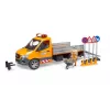 BRUDER MB Sprinter Municipal mit Licht- und Soundmodul, Orange, Maßstab 1:16