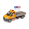 BRUDER MB Sprinter Municipal mit Licht- und Soundmodul, Orange, Maßstab 1:16