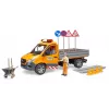 BRUDER MB Sprinter Municipal mit Licht- und Soundmodul, Orange, Maßstab 1:16