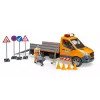 BRUDER MB Sprinter Municipal mit Licht- und Soundmodul, Orange, Maßstab 1:16