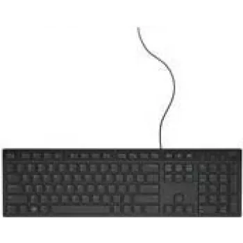 Dell KB216 Kabelgebundene USB-Tastatur - Dänisches QWERTY-Layout - Schwarz