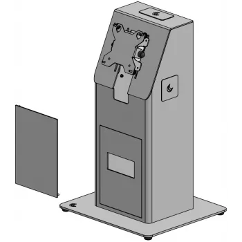 Ergonomic Solutions Mini Kiosk mit Bodenplatte für Tischmontage - Schwarz