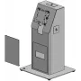 Ergonomic Solutions Mini Kiosk mit Bodenplatte für Tischmontage - Schwarz