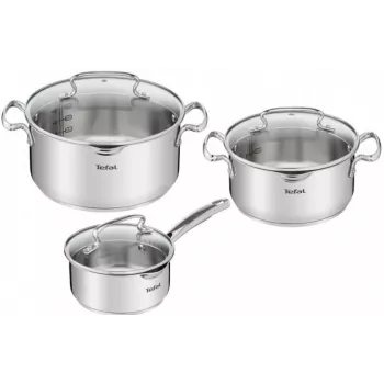 Tefal Duetto+ G719S674 6-teiliges Edelstahl-Kochgeschirr-Set